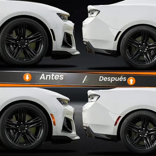 Vista 4 de NDRUSH Luces de marcador laterales opacas de vinilo precortada superposición frontal y trasera compatible con Chevy Camaro 2016 a 2021