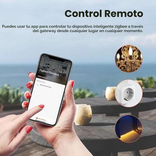 Vista 7 de Zigbee Smart Touch - Interruptor de luz de pared, control de aplicación/voz, visión nocturna, requiere puerta de enlace Tuya