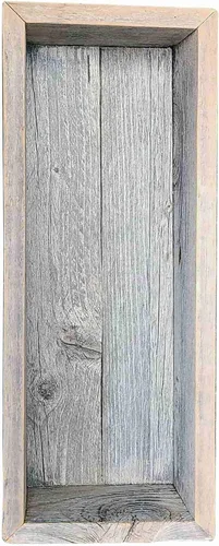 Vista 3 de Rockin' Wood Caja de madera rústica para centro de mesa fabricada en los Estados Unidos con madera de granero recuperada real, centro de mesa