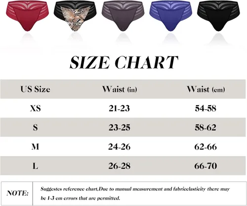 Vista 6 de chahoo Ropa interior de tanga para mujer, bragas sexy de tiro bajo, sin costuras, tangas de encaje en la espalda en T, paquete de 5 tangas que no se