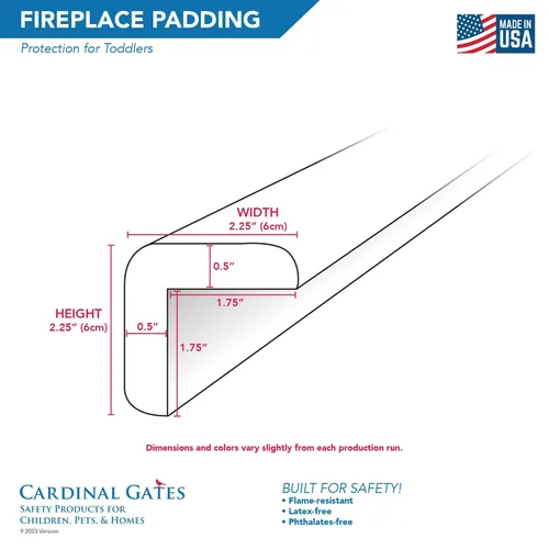 Vista 7 de Cardinal Gates SPK - Kit de almohadilla para hogar pequeño, a prueba de chimenea, parachoques de chimenea con respaldo adhesivo para bebés, rollo