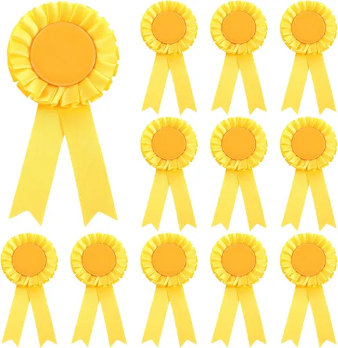 Vista 9 de Cinta de premio en blanco de 12 piezas, premio de premio de 1er lugar, medalla de roseta, cinta de participación de reconocimiento de victoria