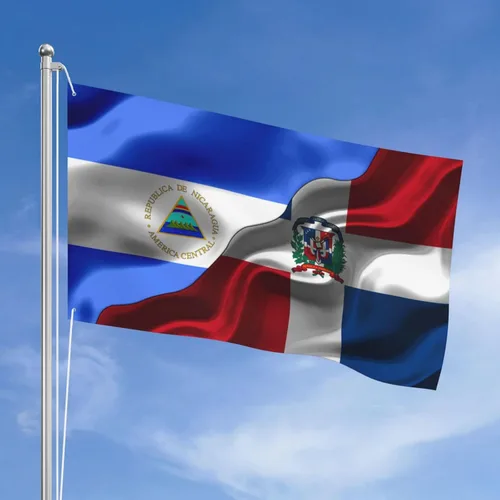 Vista 20 de Banderas de Honduras y República Dominicana para exteriores de 3 x 5 pies, tres capas de tela para coser a doble cara, impresión de 3 x 5 pies