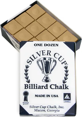 Vista 10 de Silver Cup caja de gis para tacos de pool/billar, 12 cubos.