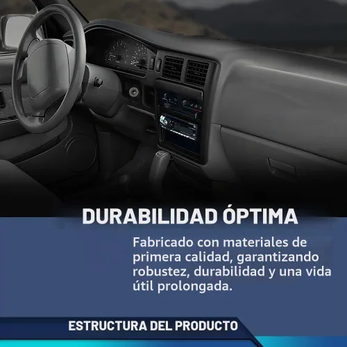 Vista 4 de PIT66 Bisel de radio para salpicadero compatible con Toyota Tacoma 1995 1996 1997, bisel de panel de tablero de instrumentos de plástico ABS negro