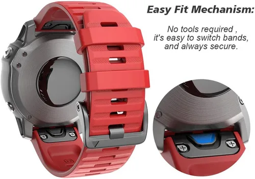 Vista 3 de NotoCity Compatible con Fenix 6 Pro Band 0.866 in Easy Fit para Fenix 5/Fenix 5 Plus/Fenix 6/Fenix 6 Pro/Forerunner 935/Forerunner 945/Approach 2P3