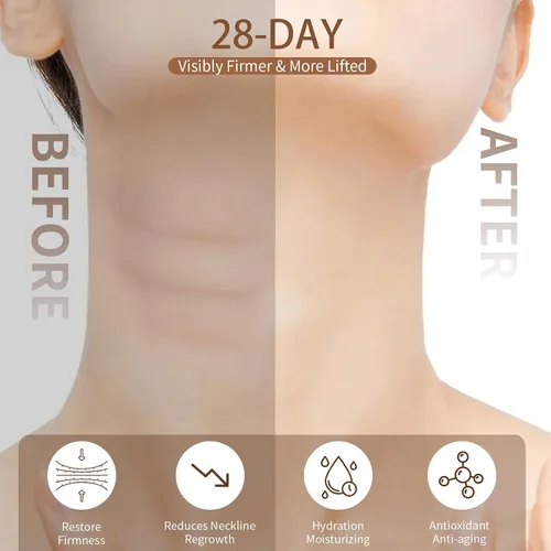 Vista 5 de Crema reafirmante para el cuello, aprieta y levanta la crema para el cuello, la crema para apretar el cuello mejora la flacidez, el estiramiento