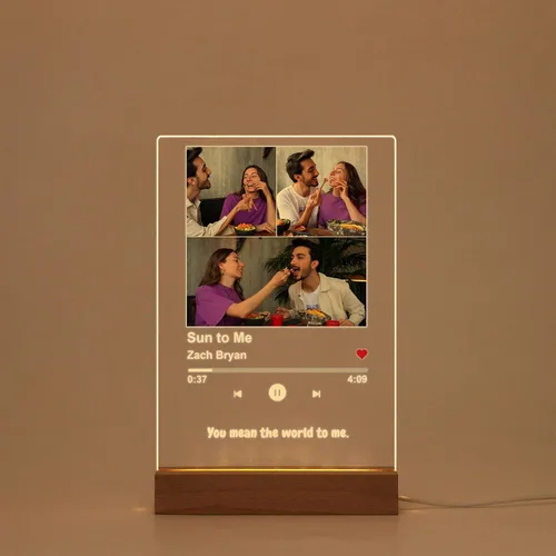 Vista 17 de Placa de música personalizada, cubierta de álbum de canción personalizada, marco de fotos personalizado, arte de vidrio, regalo de fotos, regalo
