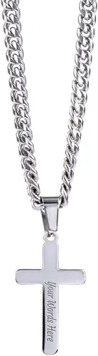 Vista 7 de Collar de cruz con texto en inglés "To My Son In Law de mamá, aniversario de boda de yerno, regalo de cruz de Navidad para yerno, collar de cruz