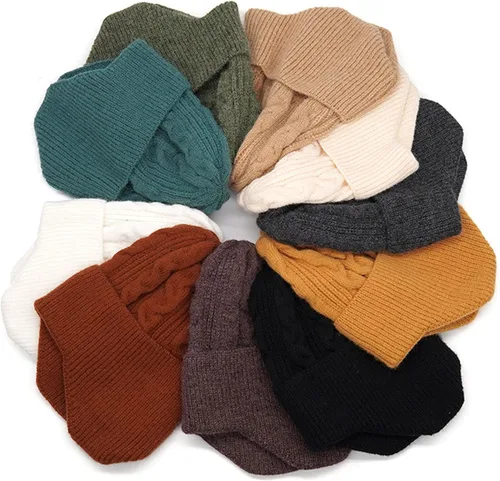Vista 7 de Muryobao Gorro de invierno para mujer, cálido, suave, elástico y holgado