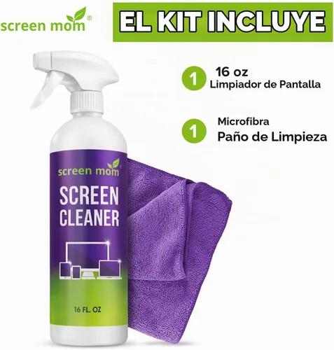 Vista 7 de Kit para limpiar pantallas: ideal para pantallas LCD y LED de televisor, computadora, laptops e iPads. Cada botella grande de 16 onzas rinde 1572