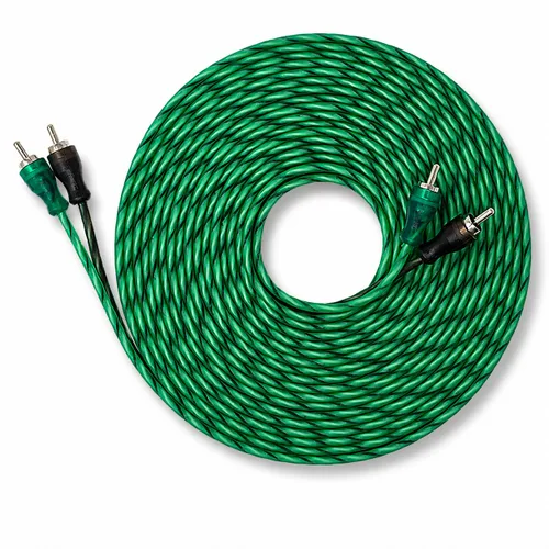 Vista 4 de SoundBox Kit completo de cableado de amplificador de calibre 4, cables RCA y potencia extra largos de 20 pies - verde