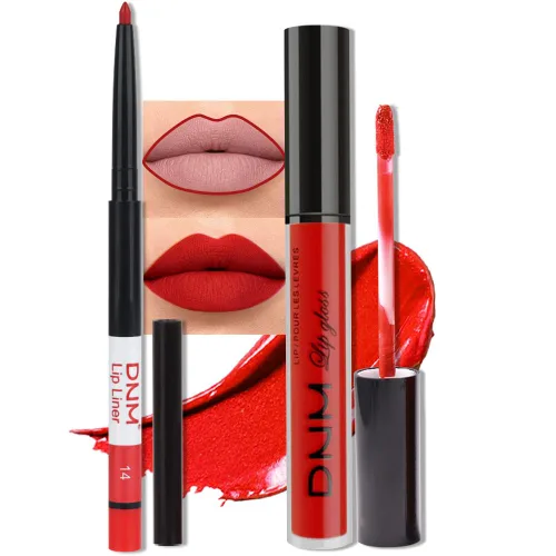 Vista 25 de evpct Juego de 2 lápices delineador de labios y lápiz labial líquido mate de 24 horas, color ciruela púrpura, maquillaje para mujer, lápiz labial