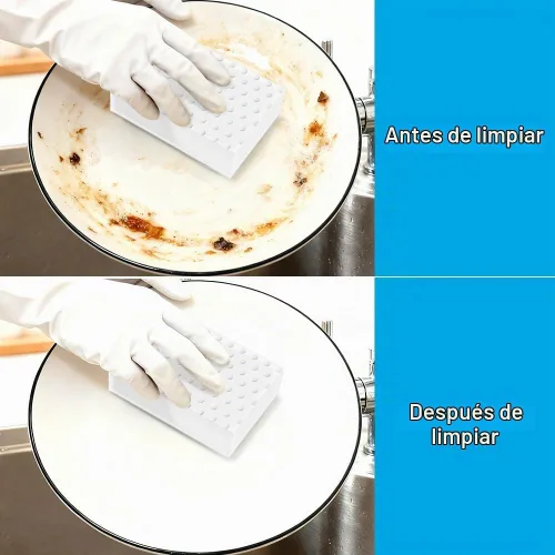 Vista 5 de Paquete de 10 esponjas mágicas de borrar 3 esponjas de limpieza de melamina gruesas y duraderas a granel, almohadillas de limpieza de espuma
