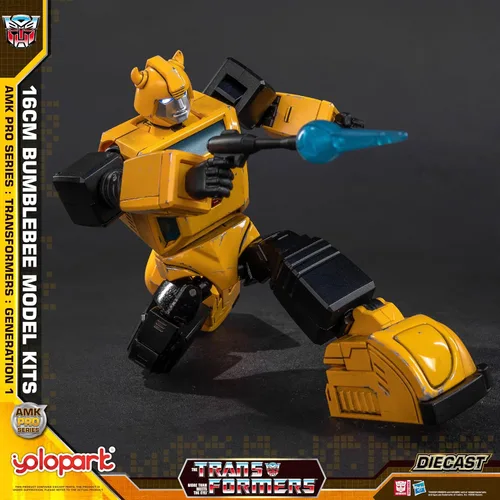 Vista 4 de YOLOPARK Transformers G1 Bumblebee - Figura de acción fundida a presión, serie AMK PRO de 6.3 pulgadas, juguetes transformadores altamente