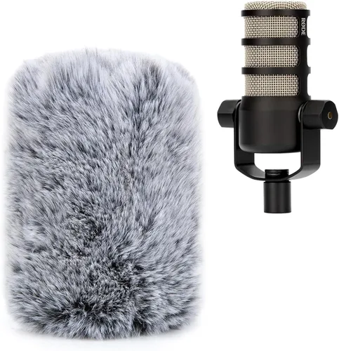 Vista 10 de Protector de espuma con filtro pop para micrófono PodMic - Parabrisas de viento para micrófono personalizado para Rode PodMic USB, micrófono