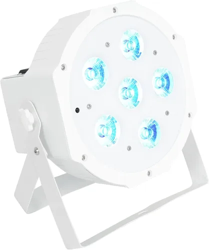 Vista 9 de 16 Rockville Battery PAR 61 Blanco Recargable RGBWA+ DMX DJ Up-Lights+Remotes