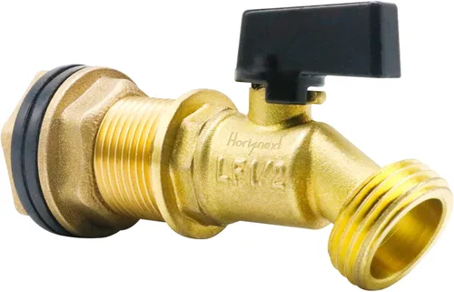 Vista 12 de GHT 3/4 espita para barril de lluvia, kit de espiga de barril de agua de mamparo de latón para piezas de tanque de bricolaje y accesorios