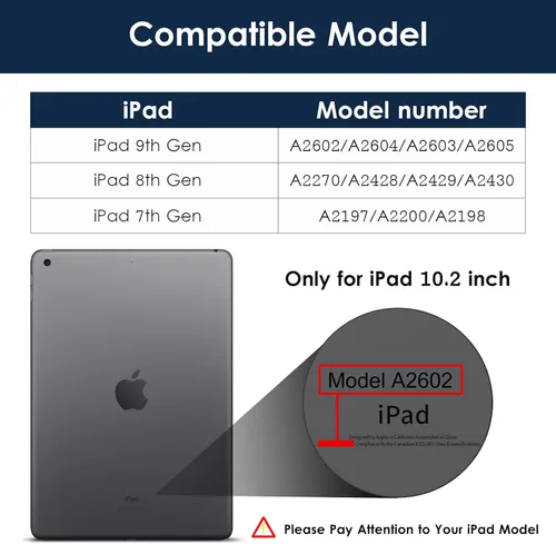 Vista 2 de DTTO Protector de pantalla compatible con iPad de 9ª/8ª/7ª generación de 10.2 pulgadas (2021/2020/2019), película de vidrio templado de dureza 9H