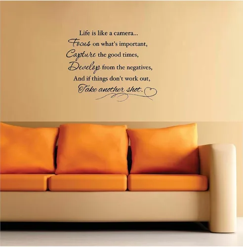 Vista 2 de Life is Like a Camera Focus on What Important, Capture The Good Times, Develop from The Negatives, and if Things Don't Work Out, take Another Shot