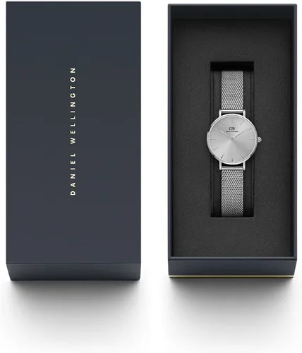 Vista 3 de Daniel Wellington Reloj Petite Sterling, pulsera de malla de plata