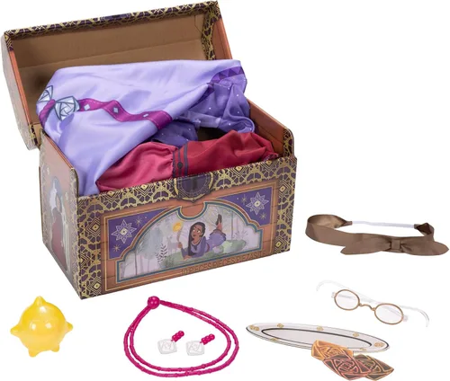 Vista 3 de Disney's Wish Asha & Dahlia - Baúl de vestir, juego de rol de mejores amigos, se adapta a tallas 4-6X Exclusivo de Tienda