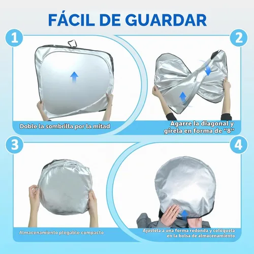 Vista 5 de Parasol plegable para parabrisas visor solar para ventana frontal accesorios de automóvil