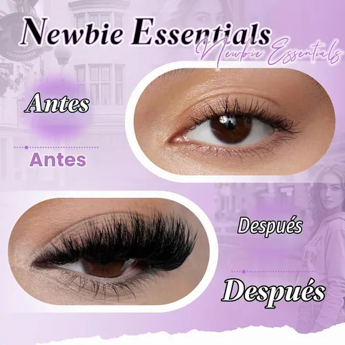 Vista 7 de WENDY LASHES Extensiones de pestañas onduladas con efecto 3D, extensiones de pestañas de volumen 100D de 0.394-0.709 in