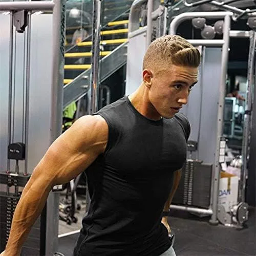 Vista 2 de COOFANDY Camisetas sin mangas para hombre, paquete de 3 camisetas sin mangas para entrenamiento, gimnasio, culturismo, fitness, paquete de 3