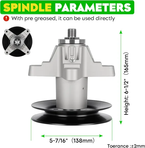 Vista 2 de Paquete de 3 husillos de césped de 50 pulgadas para MTD/para Cub Cadet RZT50 LT1050 LGTX1050, 918-04125B 918-04126 618-04126 918-04125 618-04125