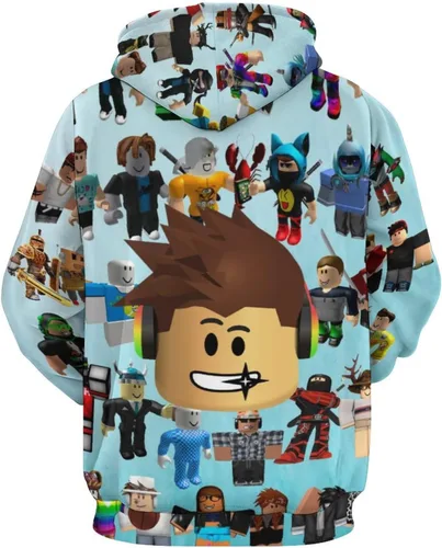 Vista 2 de Dhucqze Sudaderas con capucha para niños, sudaderas con capucha para niñas, suéter de manga larga 3D con capucha