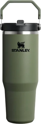 Vista 91 de STANLEY IceFlow 2.0 - Vaso con pajilla abatible con asa, 30 onzas, tapa giratoria y popote abatible, botella de agua a prueba de fugas, acero Tiza
