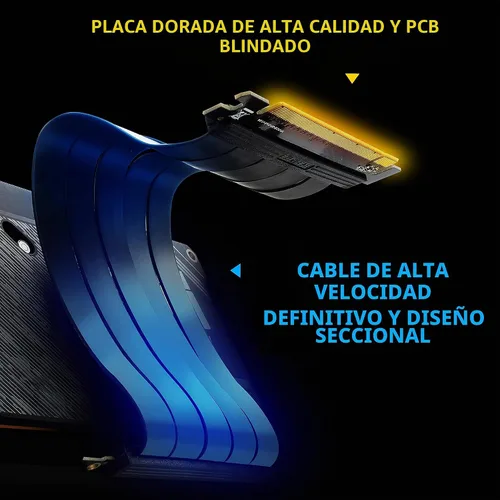 Vista 7 de EZDIY-FAB Soporte vertical para tarjeta gráfica con ARGB 5V 3Pin LED, montaje de GPU, kit de soporte VGA para tarjeta de video con cable elevador
