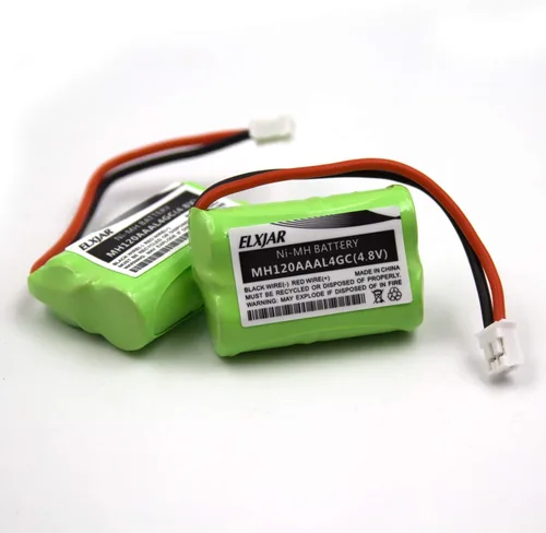 Vista 6 de Paquete de 2 baterías recargables Ni-MH de 4.8 V 150 mAh para SportDOG SDT00-11907 MH120AAAL4GC (DC-17), SD-400, SD-350, SD-800 Series, SAC00-15724