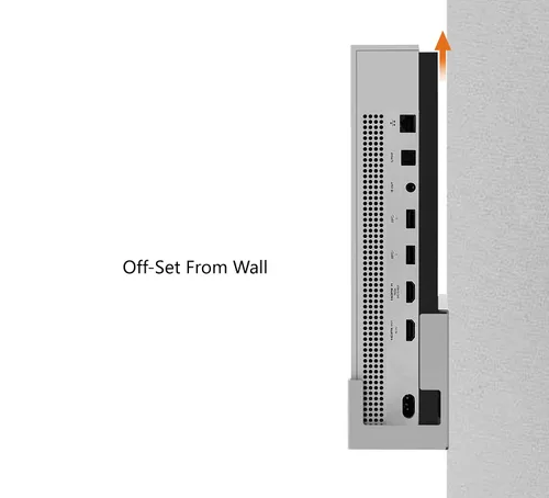 Vista 7 de Monzlteck Wall Mount for Xbox One SAll Metal Vertical Hanging On Wall with Power Botton LeftRight,Wall Shelf Bracket for Xbox 1S
