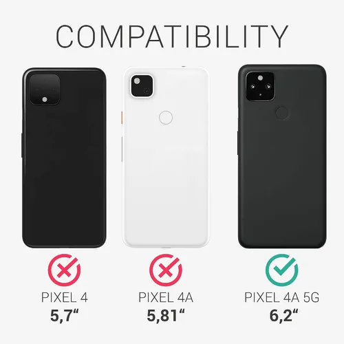 Vista 6 de kwmobile Funda compatible con Google Pixel 4a 5G - Funda protectora de silicona TPU suave y delgada - Arctic Night