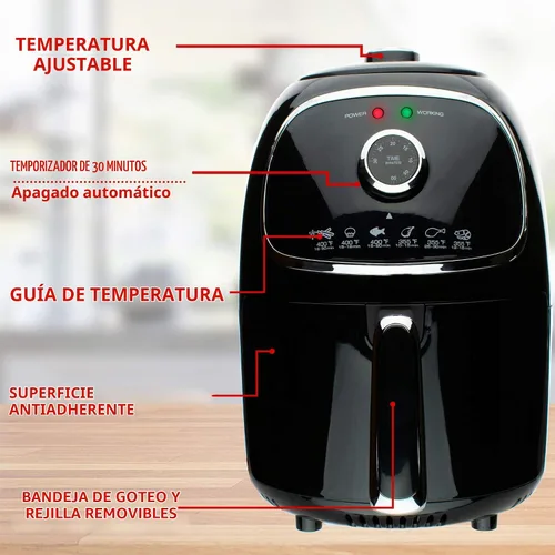 Vista 6 de Freidora eléctrica pequeña de 2 cuartos de galón con temporizador y control