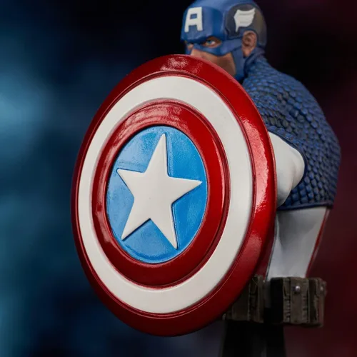 Vista 8 de Diamond Select Toys Marvel Comics: Capitán América busto de resina a escala 1:7, multicolor, 6 pulgadas