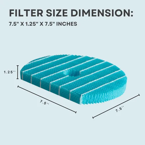 Vista 3 de Nispira Filtro de repuesto de humidificación premium compatible con purificador de aire Sharp Humidificador KC-850U KC-860U. En comparación