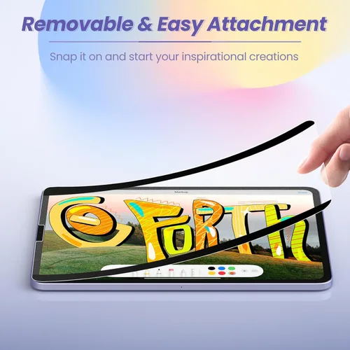Vista 3 de MoKo Protector de pantalla magnético de papel para iPad Air de 5ª/4ª generación (2022/2020) / iPad Pro de 11 pulgadas (2022/2021/2020/2018)