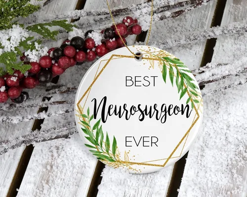 Vista 2 de Neurosurgeon Christmas Ornament - Christmas Ornament Gift for Neurosurgeon - World's Best Neurosurgeon - Best Neurosurgeon Ever - Neurosurgeon Gifts