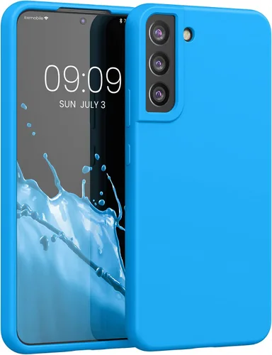 Vista 297 de kwmobile Funda compatible con Samsung Galaxy S9 - Funda de silicona TPU con acabado suave - Blue Reef
