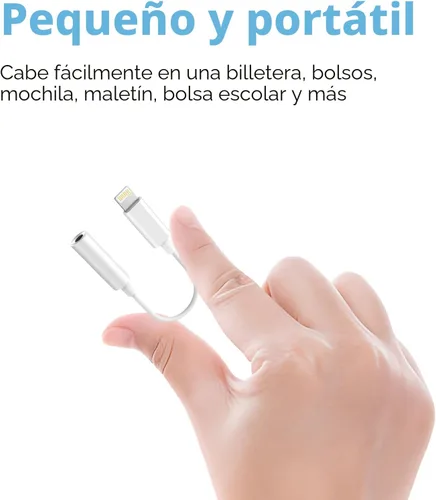Vista 6 de [Certificado MFi de Apple] Paquete de 2 adaptadores de audio auxiliar Lightning a 3.5mm, dongle convertidor de conector de auriculares para iPhone