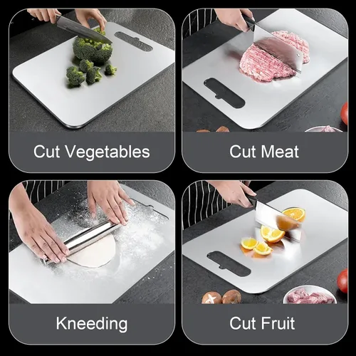 Vista 4 de Titanium Cutting Boards,Cutting Boards for Kitchen, Double-Sided Food-Grade, No toxic, New Upgrade, Hygiene Durable, Dishwasher Safe Chopping Board