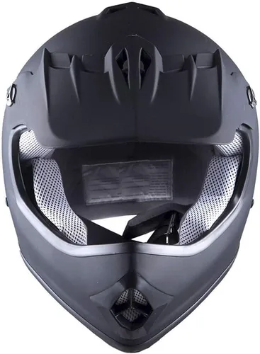 Vista 4 de 1Storm - Casco de motocross para jóvenes y niños, color negro mate + gafas + paquete de guantes negros para jóvenes MG