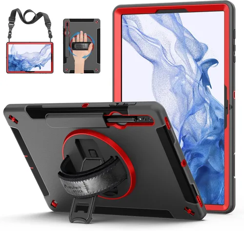 Vista 23 de Funda para Galaxy Tab S6 Lite de 10.4 pulgadas 2024/2022/2020: funda de TPU de grado militar a prueba de golpes con protector de pantalla - soporte