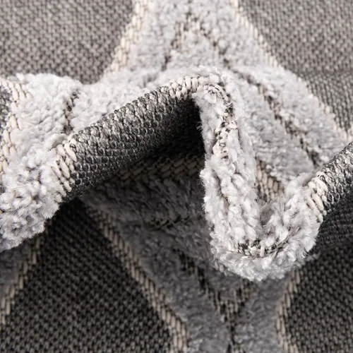 Vista 7 de Unique Loom Arlo Collection - Alfombra Derek (rectangular, 2 pies 0 pulgadas x 3 pies 0 pulgadas, carbón/marfil)