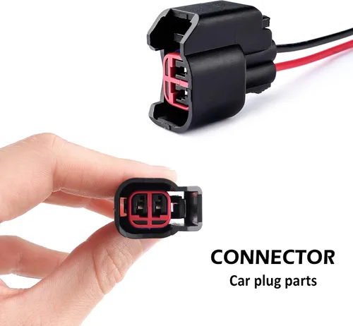 Vista 6 de 2 conectores de inyectores de combustible EV6, conector indispensable para reemplazo de inyector de combustible, conector de inyector de combustible