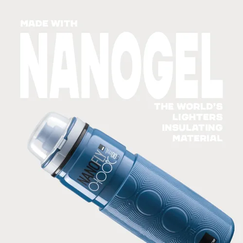 Vista 5 de ELITE NanoFly 32-212 °F 16.9 fl oz Botella (azul) – Botella de ciclismo aislada para todas las estaciones