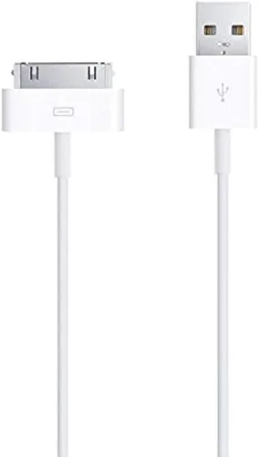 Vista 3 de Cable de 30 pines, conector de carga USB y sincronización para iPhone 4/4S, iPhone 3G/ 3GS, iPad 1/2/3, iPod Touch, iPod Nano de 6 pies (blanco)
